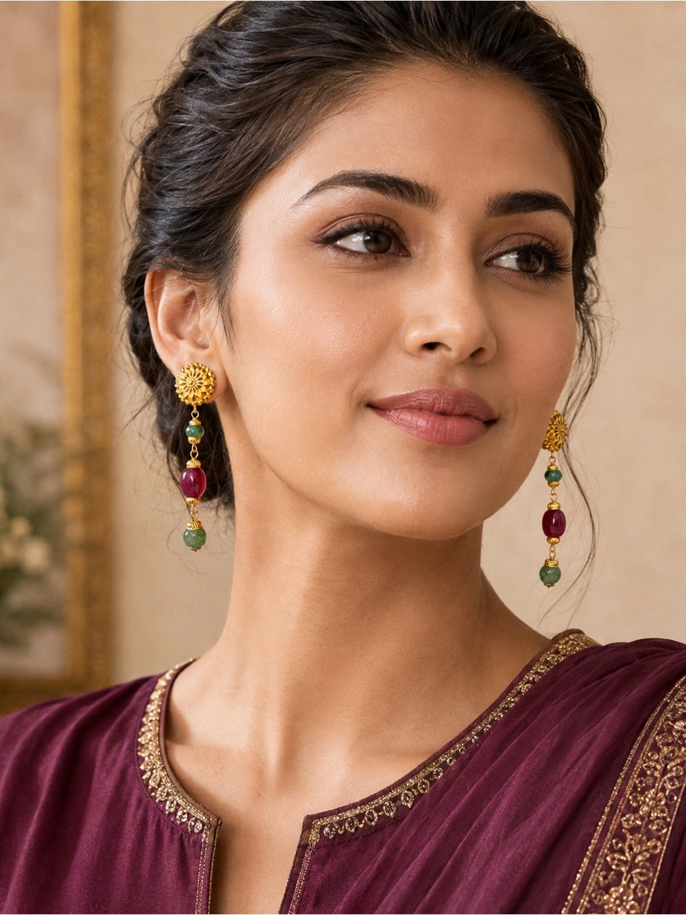 22k gold earrings - Picture 3 of 4
